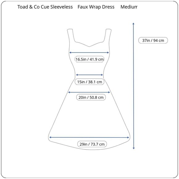 Toad & Co Womens Size M Cue Blue Cotton Sleeveless Pullover Mini Dress Athletic - Picture 5 of 15